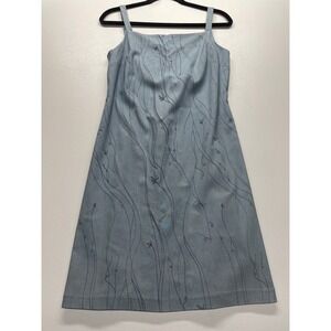 Y2K Rampage Wear Light Blue Floral  Womens/Juniors dress Wavy Vine Design sz 11